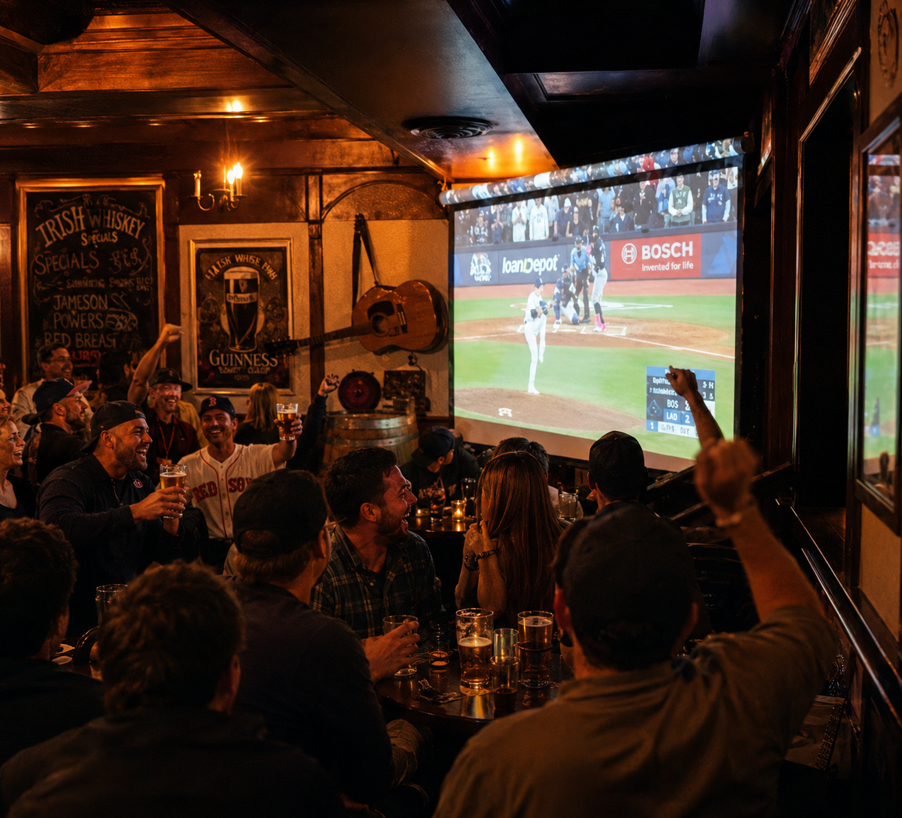 Sports screens at Celtic Irish Pub